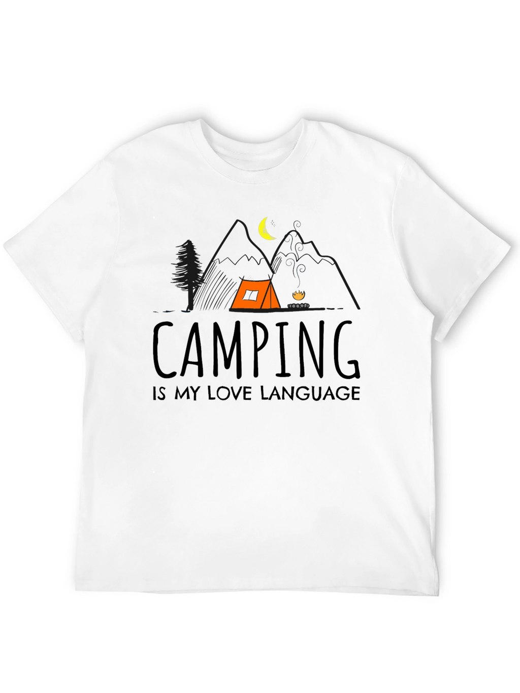 Camping is My Love Language Black Tee