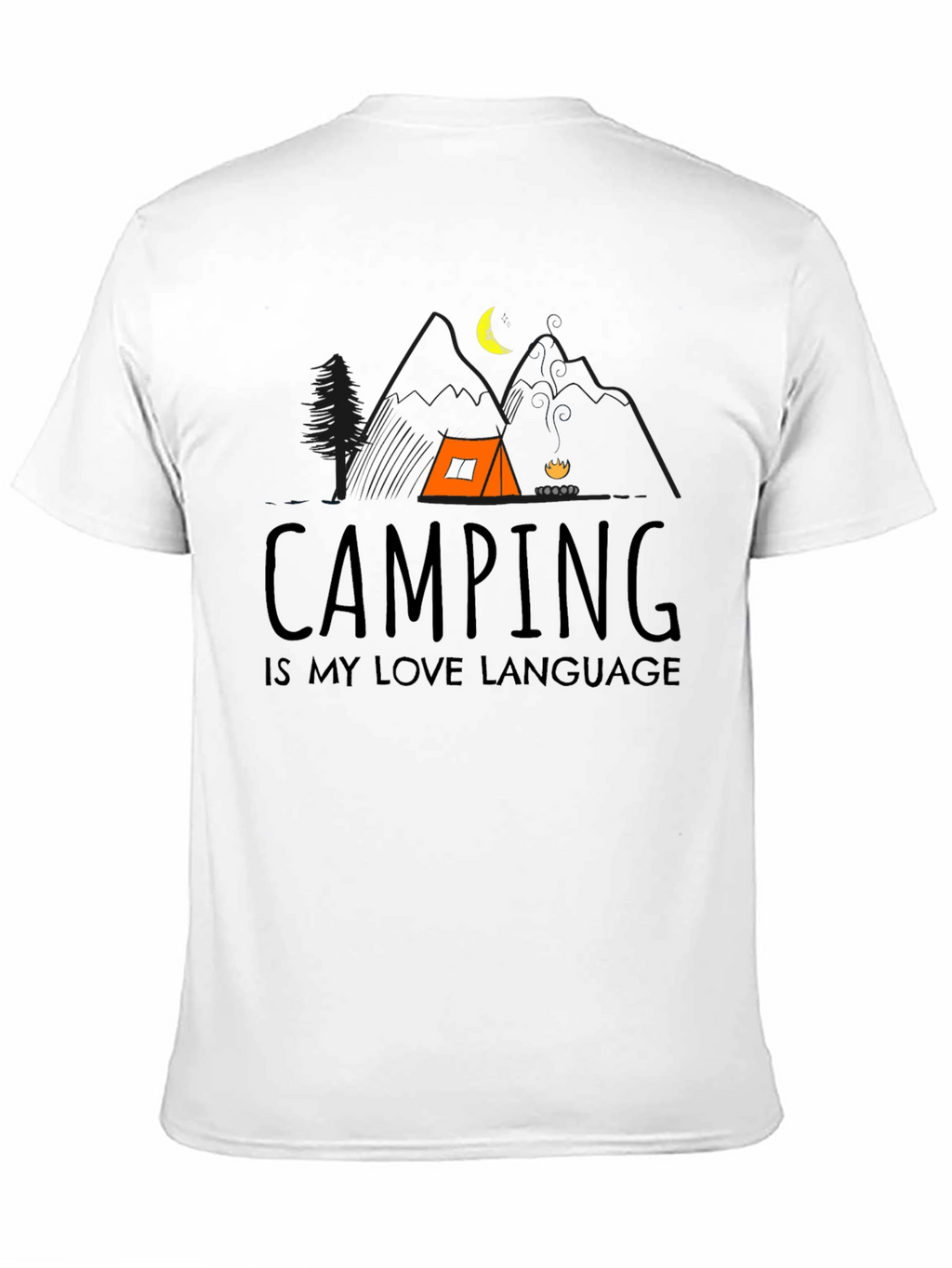 Camping is My Love Language Black Tee