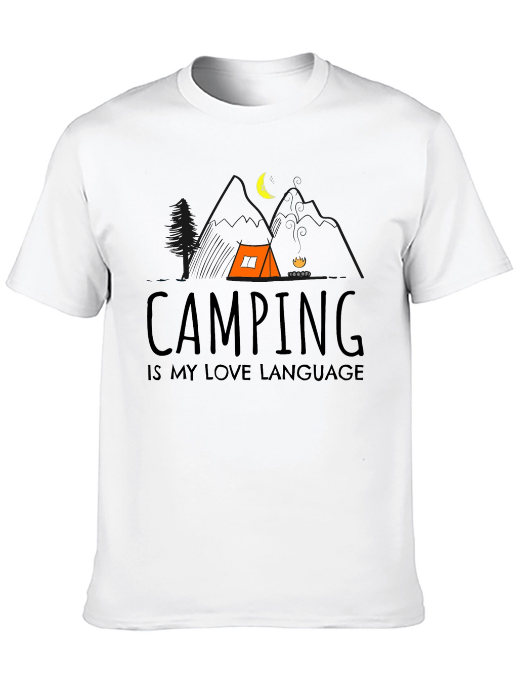 Camping is My Love Language Black Tee