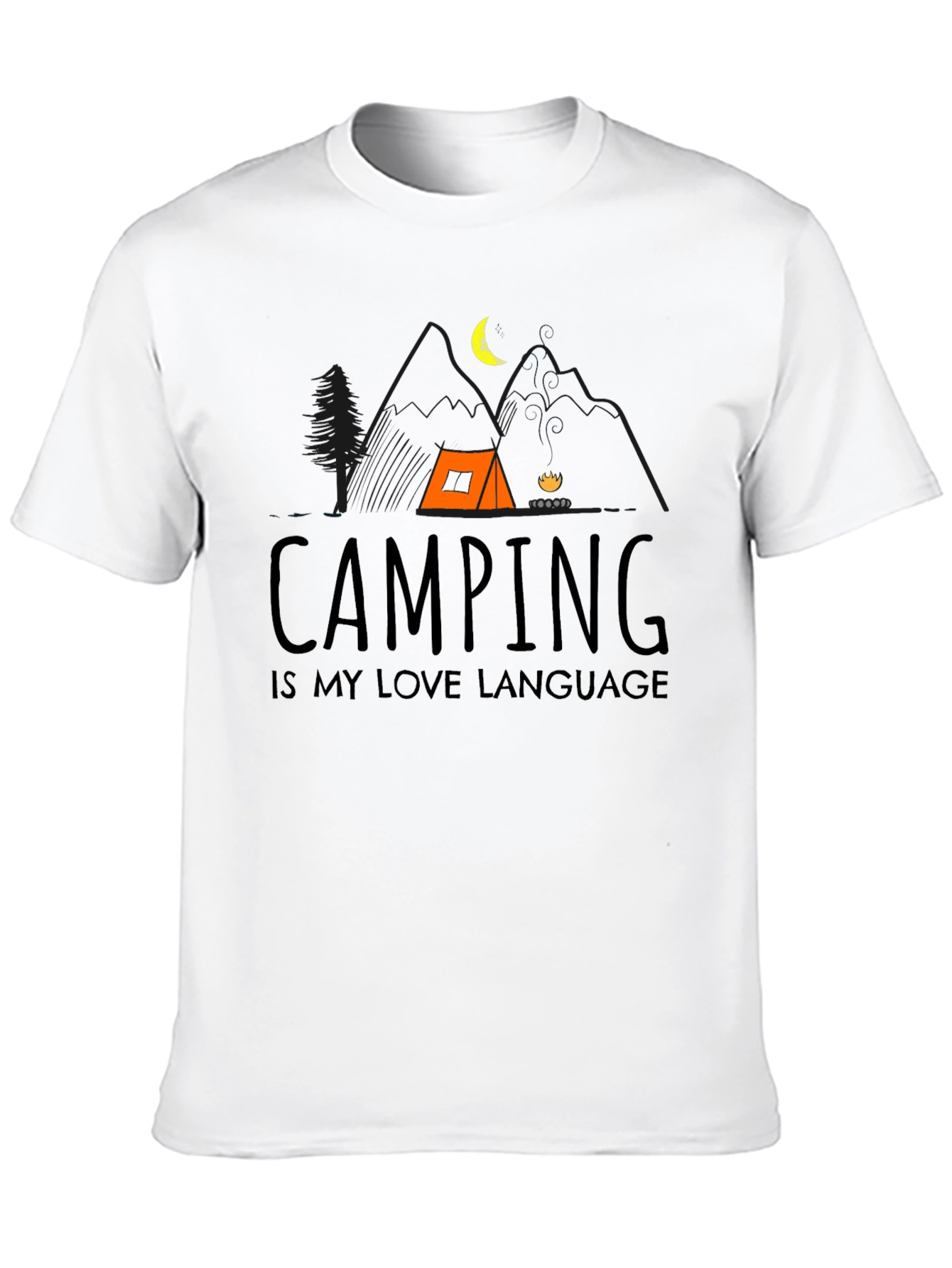 Camping is My Love Language Black Tee