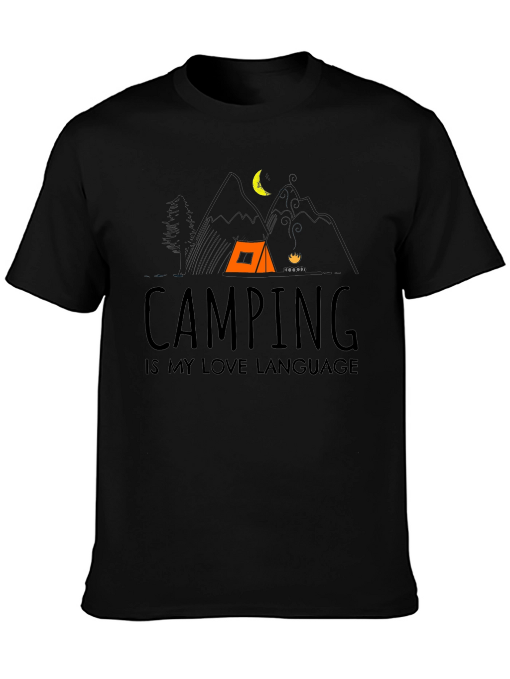 Camping is My Love Language Black Tee