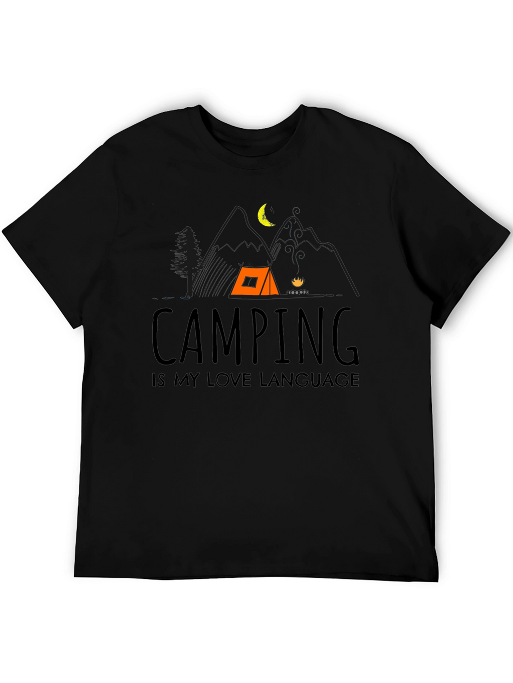 Camping is My Love Language Black Tee
