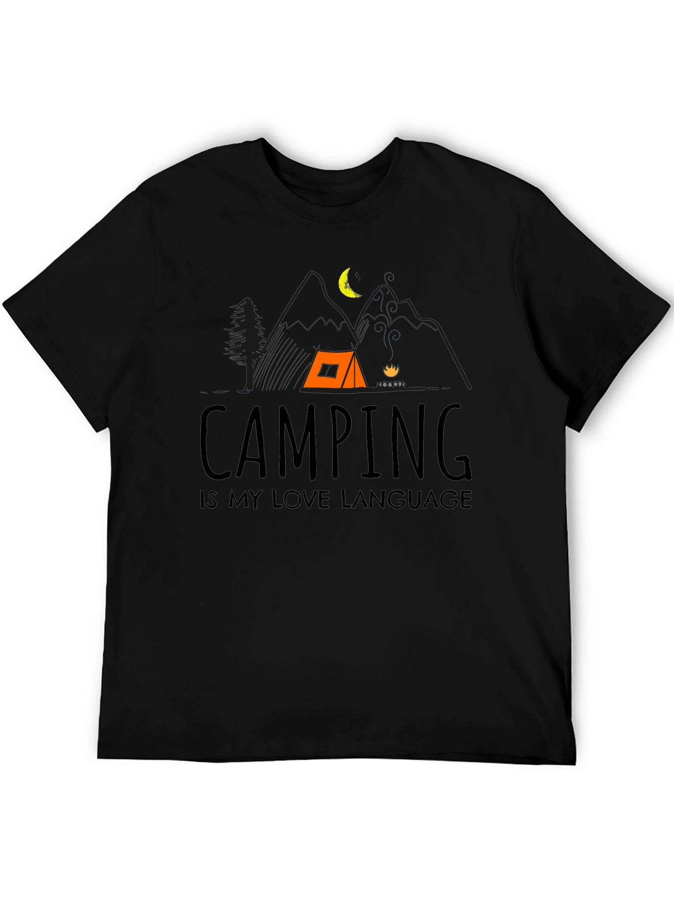 Camping is My Love Language Black Tee