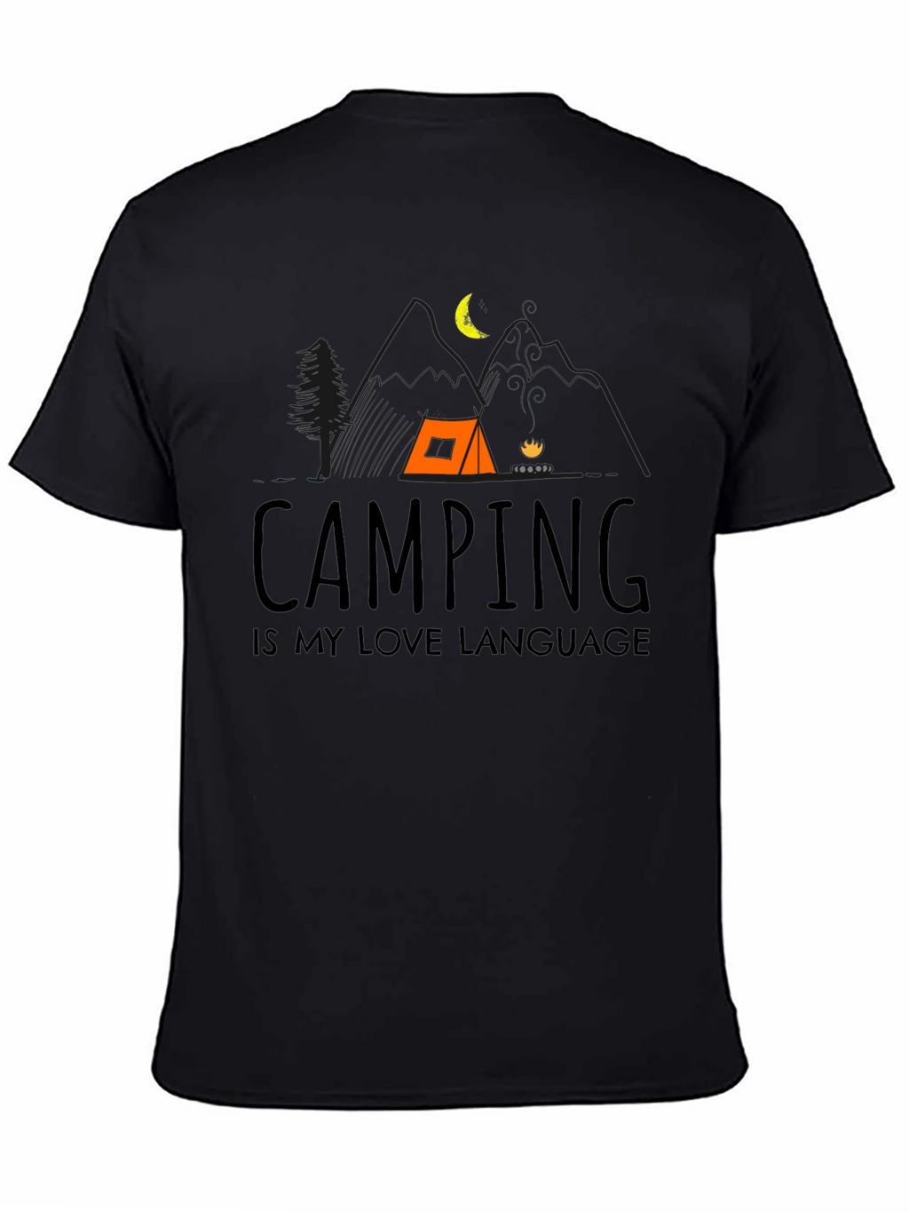 Camping is My Love Language Black Tee