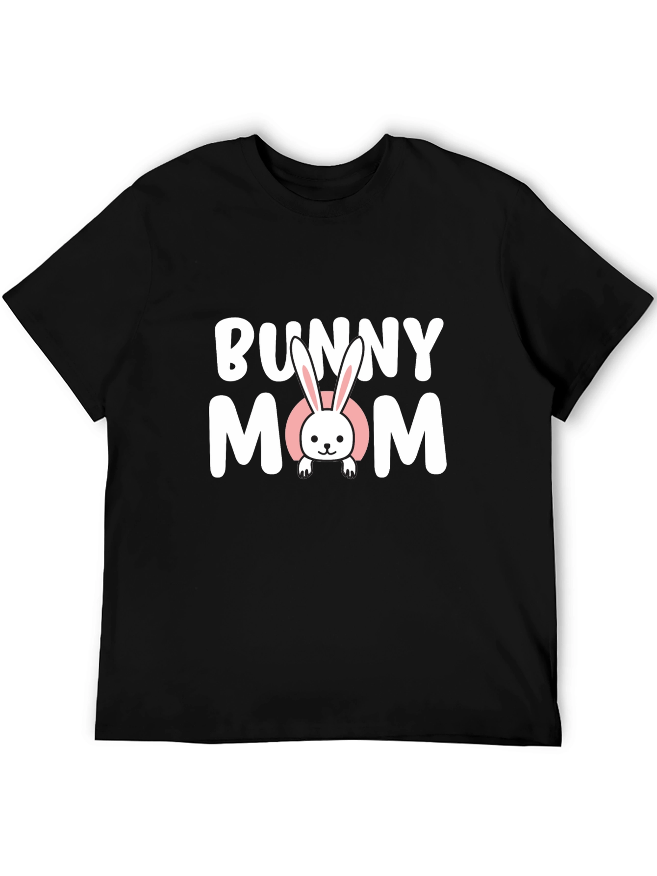 Bunny Mom Graphic T-Shirt - Black