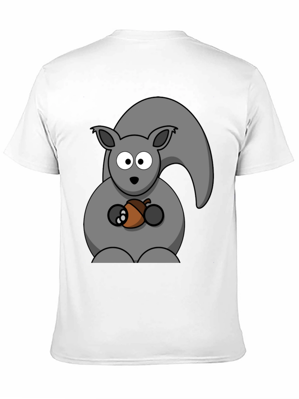 Squirrel Holding Acorn Graphic Print T-Shirt