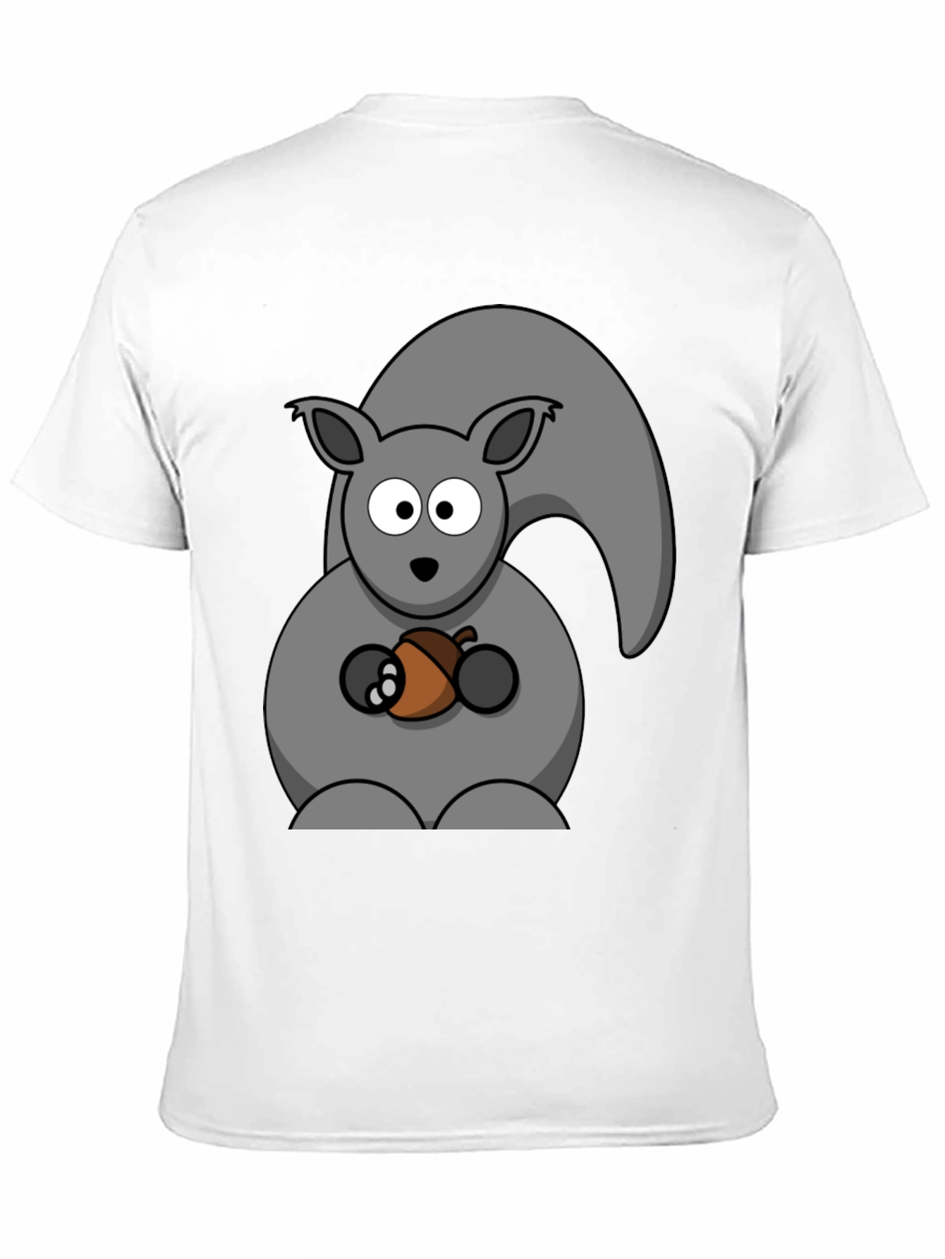 Squirrel Holding Acorn Graphic Print T-Shirt