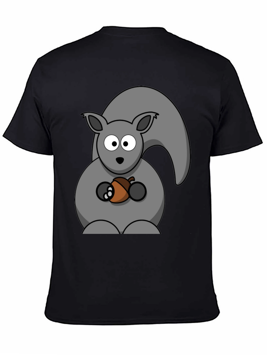 Squirrel Holding Acorn Graphic Print T-Shirt