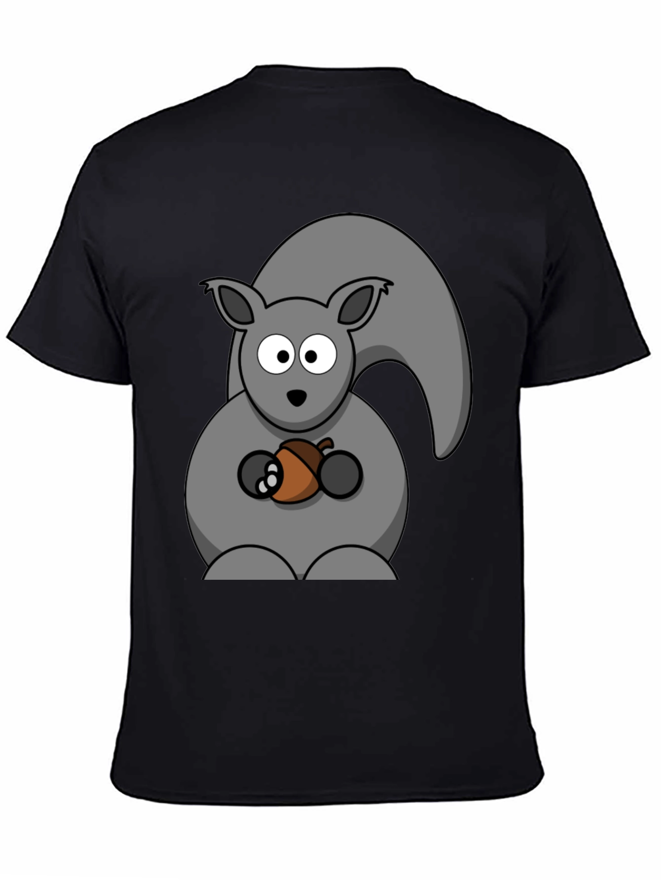 Squirrel Holding Acorn Graphic Print T-Shirt
