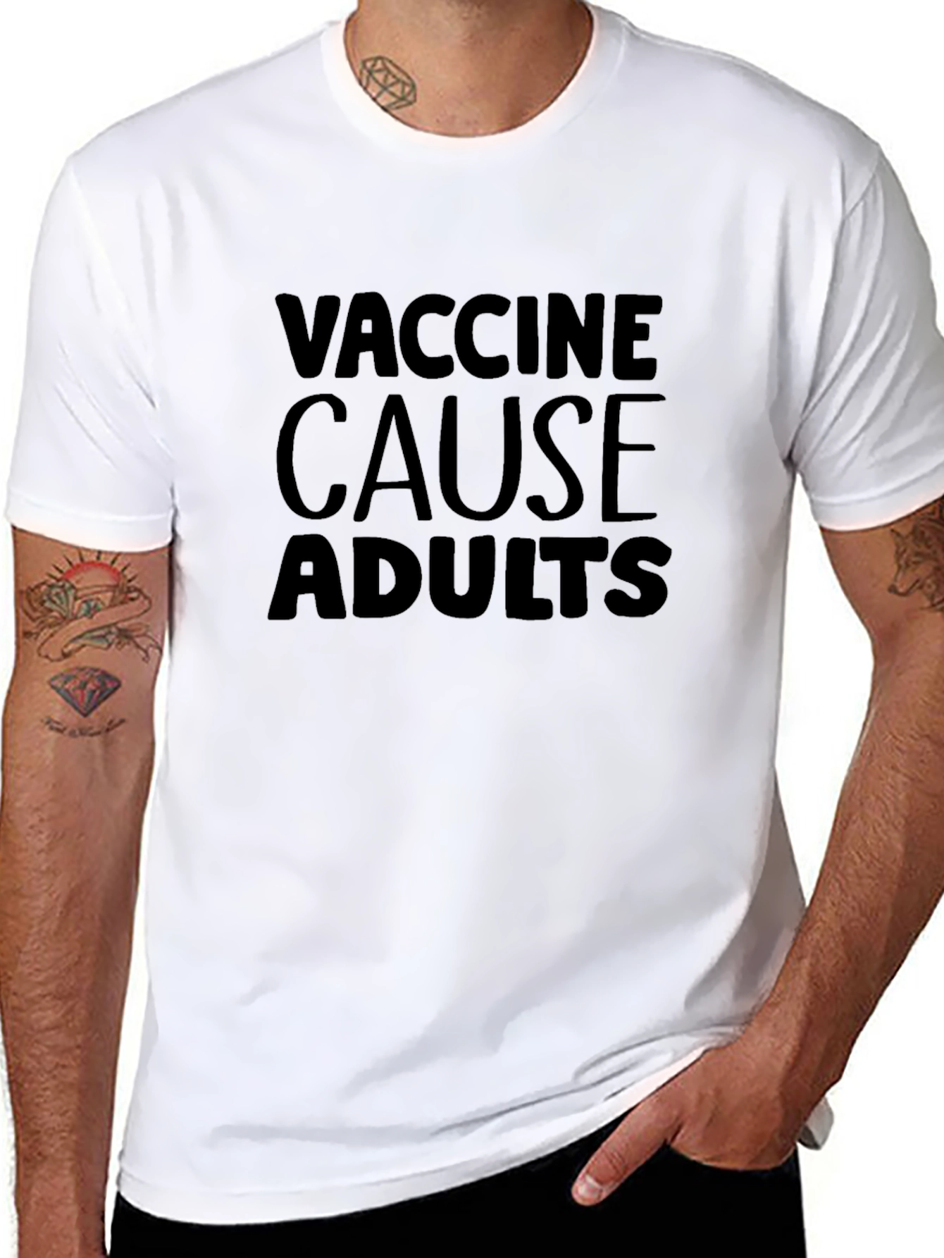 Vaccine Cause Adults T-Shirt Novelty Design