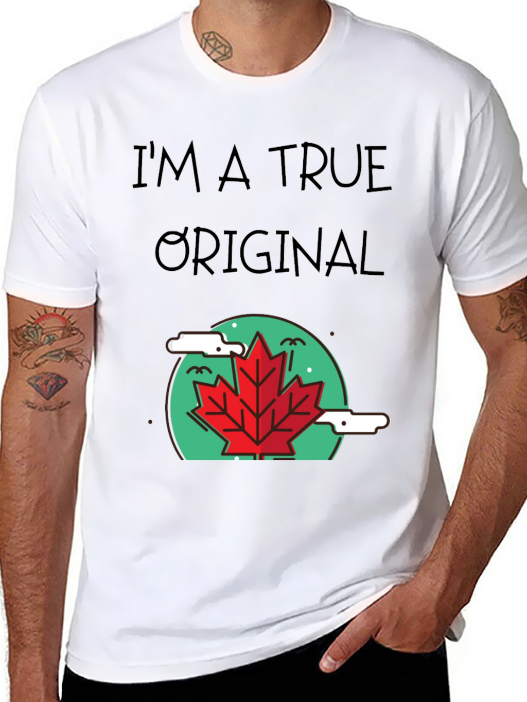 True Original Graphic Tee - Maple Leaf Design