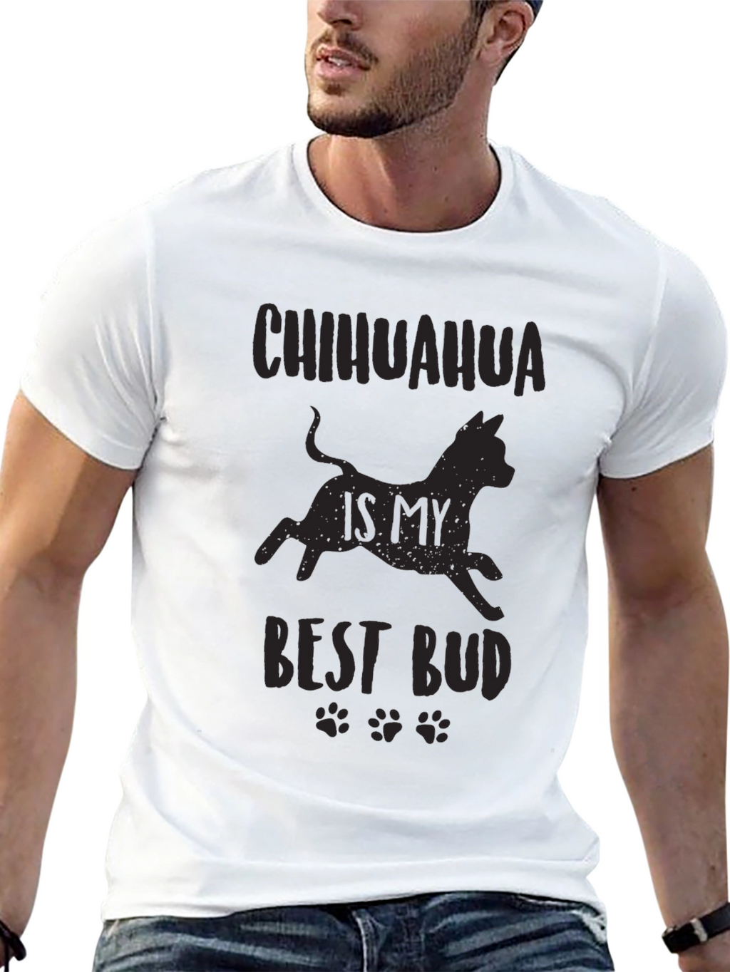 Chihuahua Best Bud Black Graphic Tee