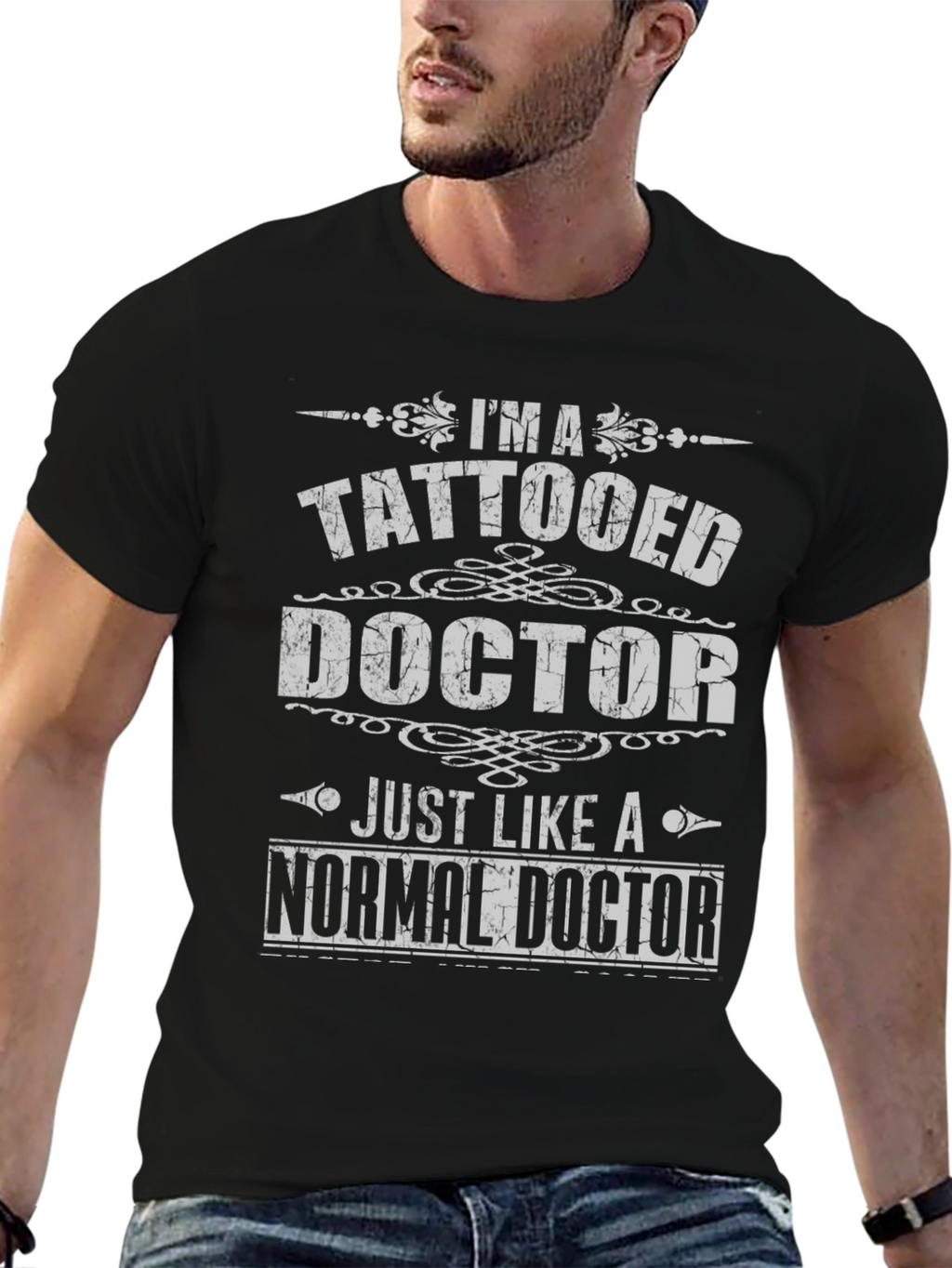 Tattooed Doctor T-Shirt - Novelty Graphic Tee