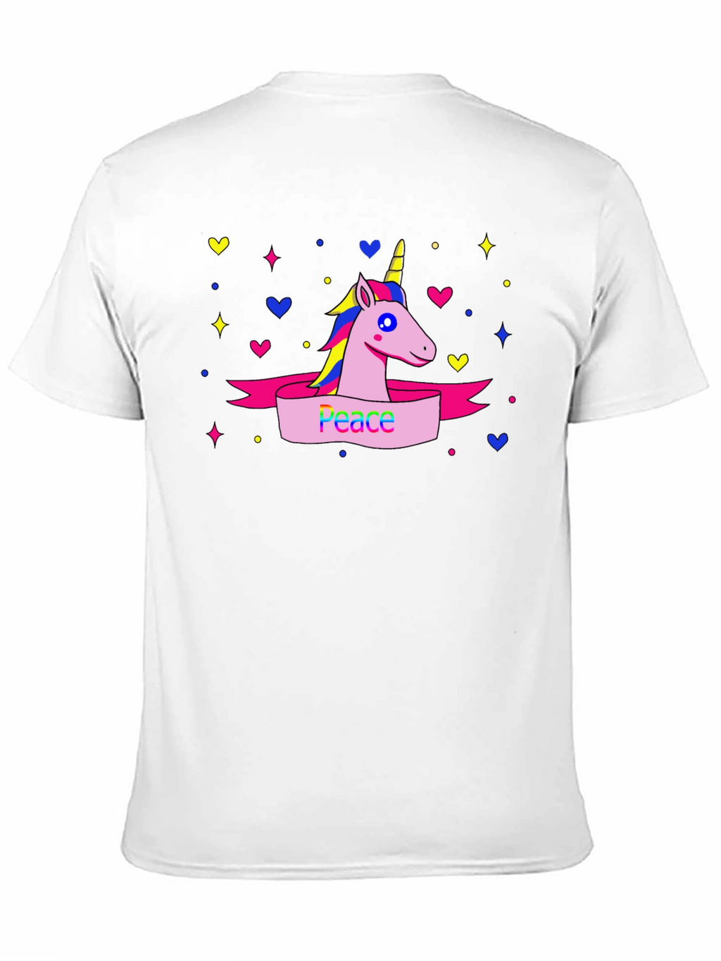 Peace Unicorn Graphic T-Shirt - Black