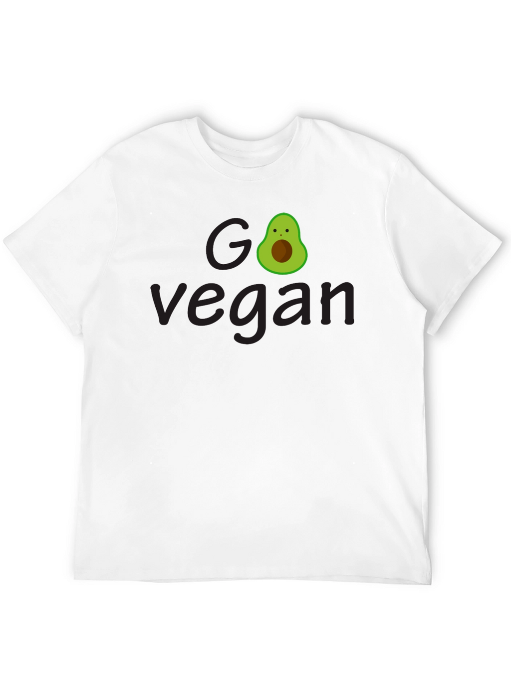 Go Vegan Avocado Tee - Unisex Black T-Shirt