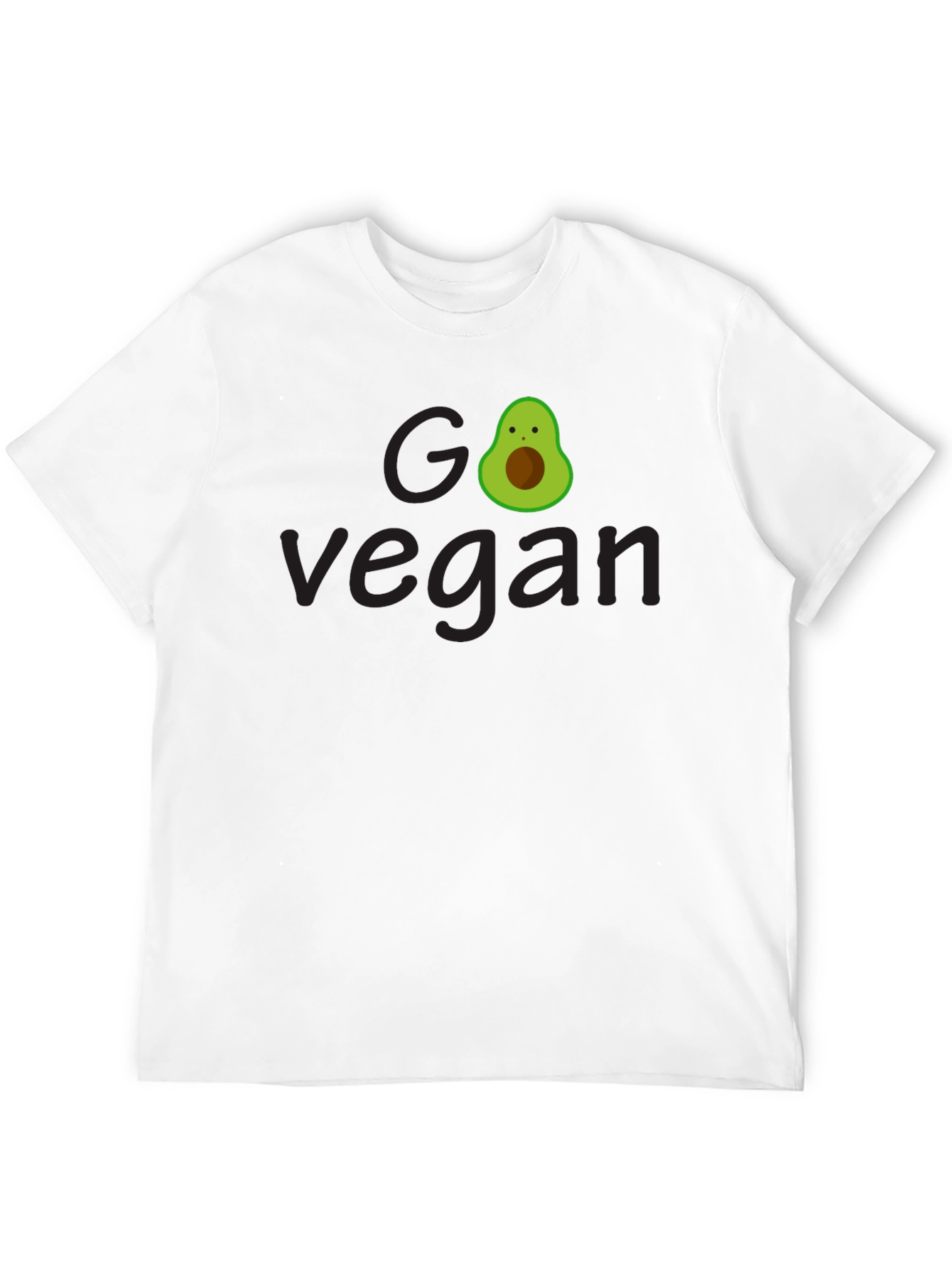 Go Vegan Avocado Tee - Unisex Black T-Shirt