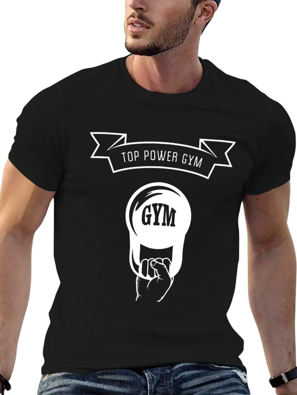 Top Power Gym Black T-Shirt
