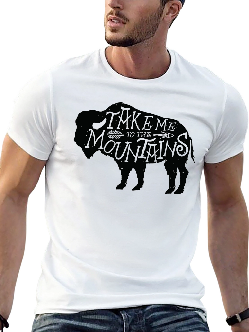 Buffalo Take Me To The Mountains Graphic Tee