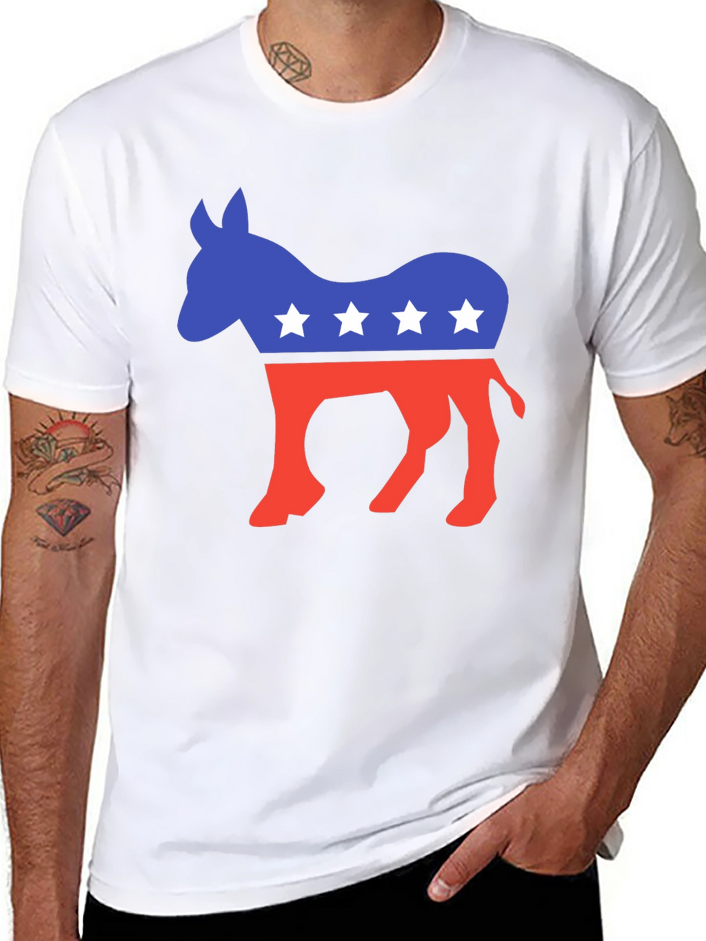 Democrat Donkey Graphic Tee - Black