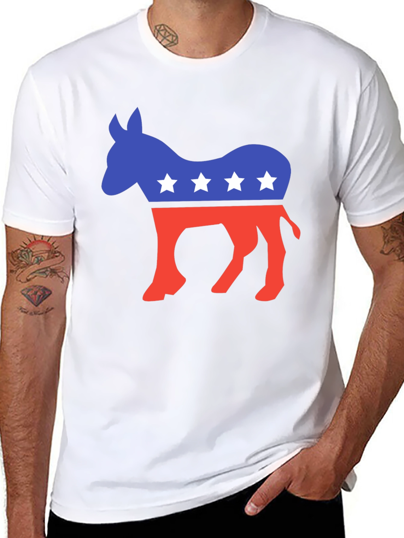 Democrat Donkey Graphic Tee - Black