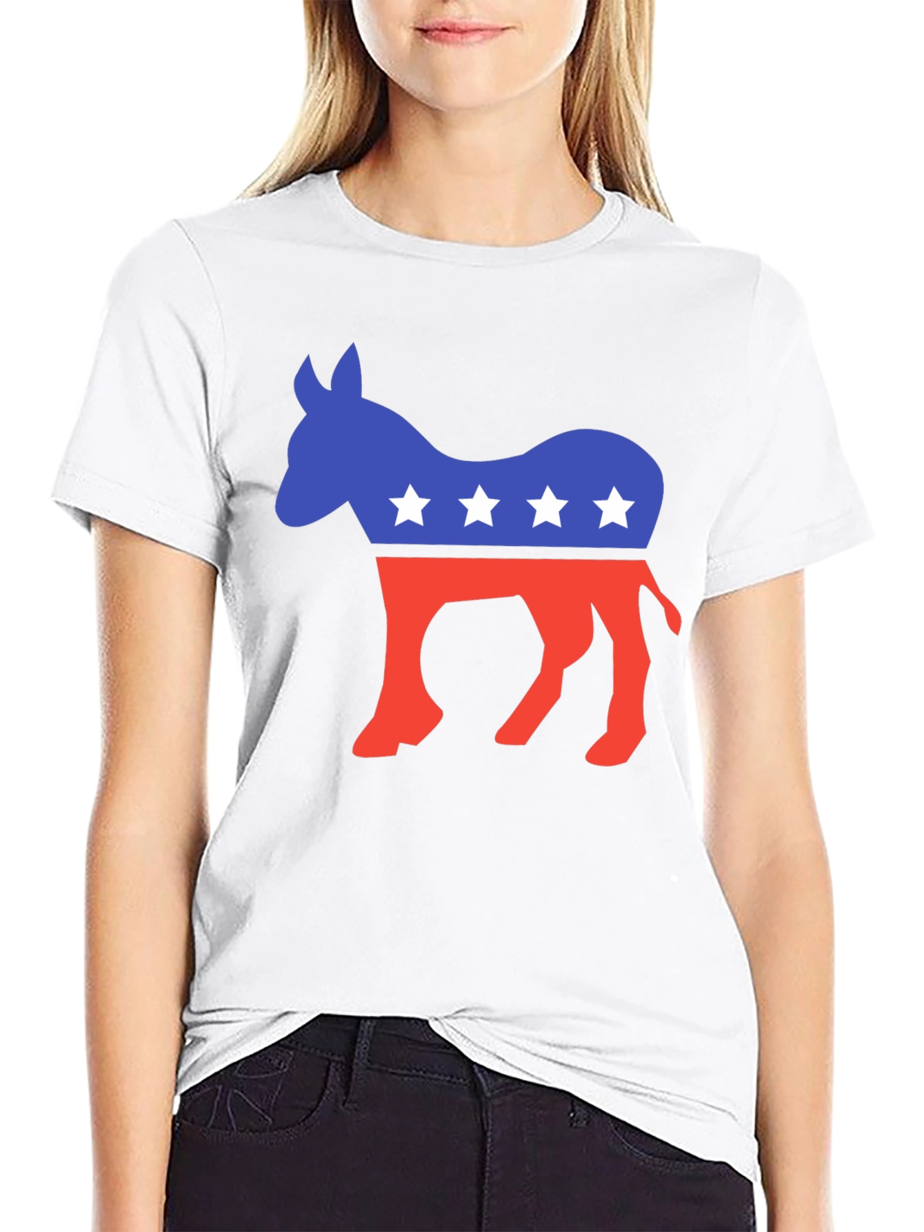 Democrat Donkey Graphic Tee - Black