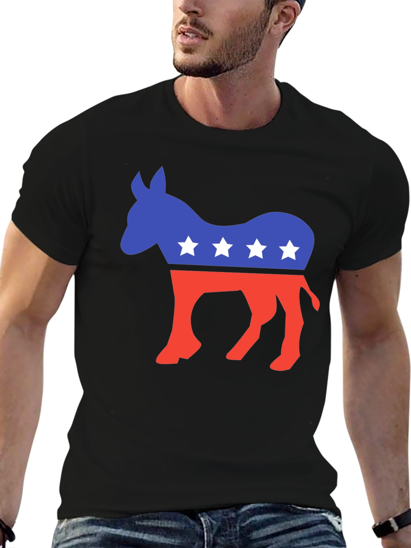 Democrat Donkey Graphic Tee - Black