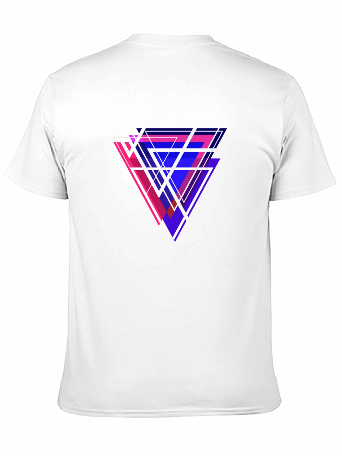 Geometric Triangle Graphic Tee - Trendy Casual Shirt