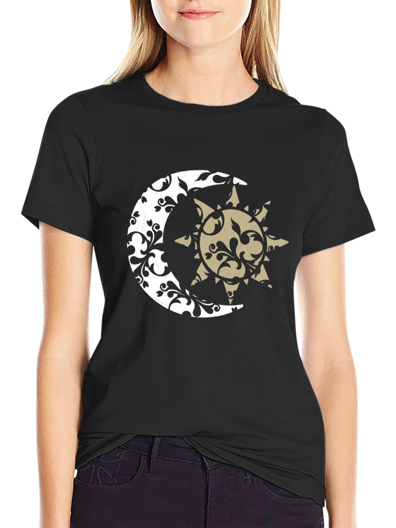 Moon & Sun Graphic Tee - Celestial Design