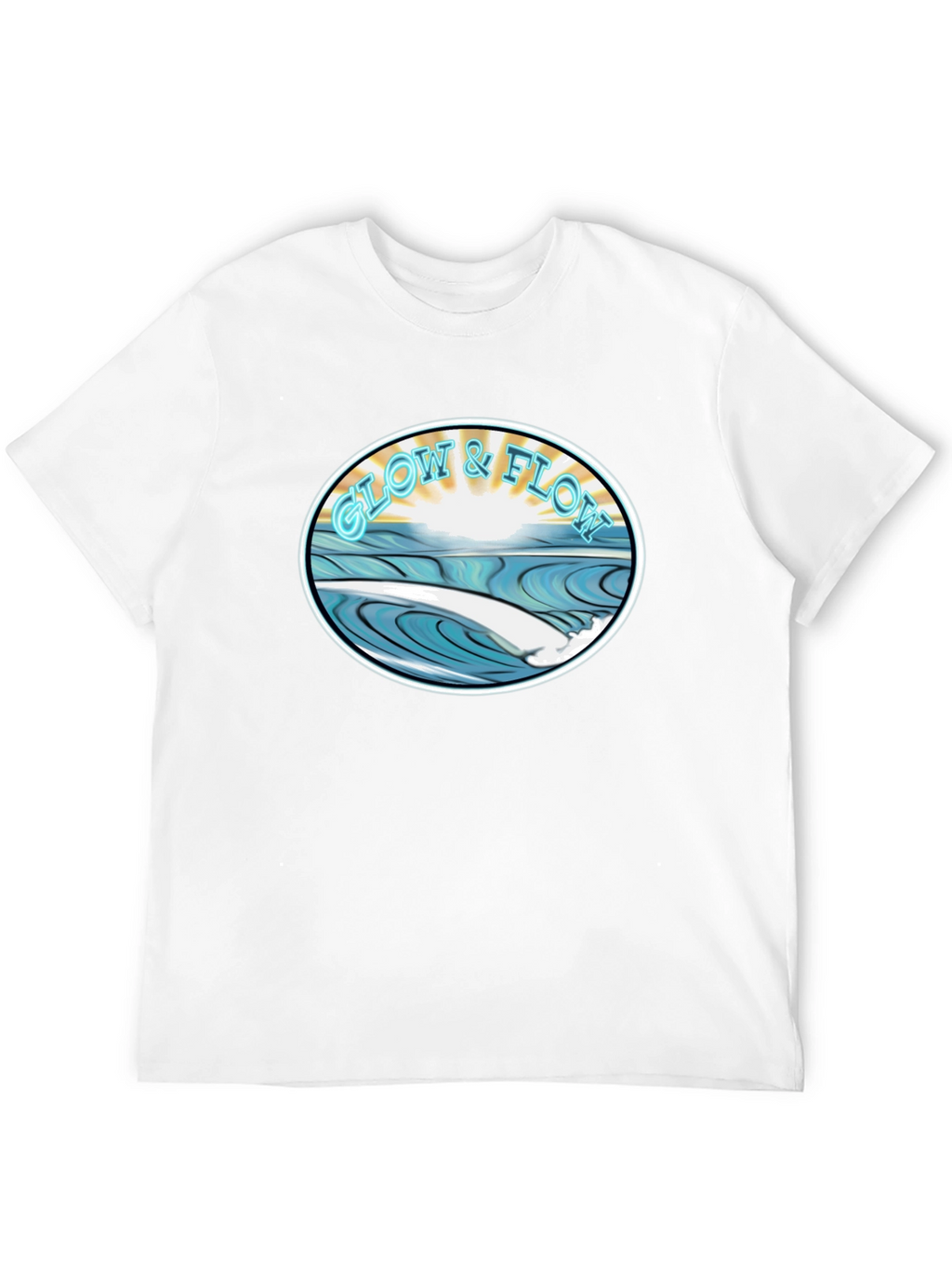Glow & Flow Graphic Tee - Surf Style