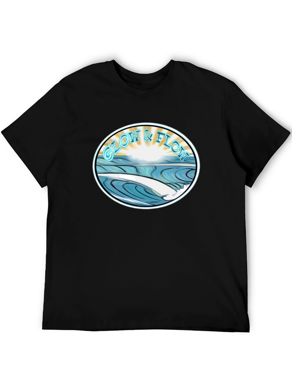 Glow & Flow Graphic Tee - Surf Style