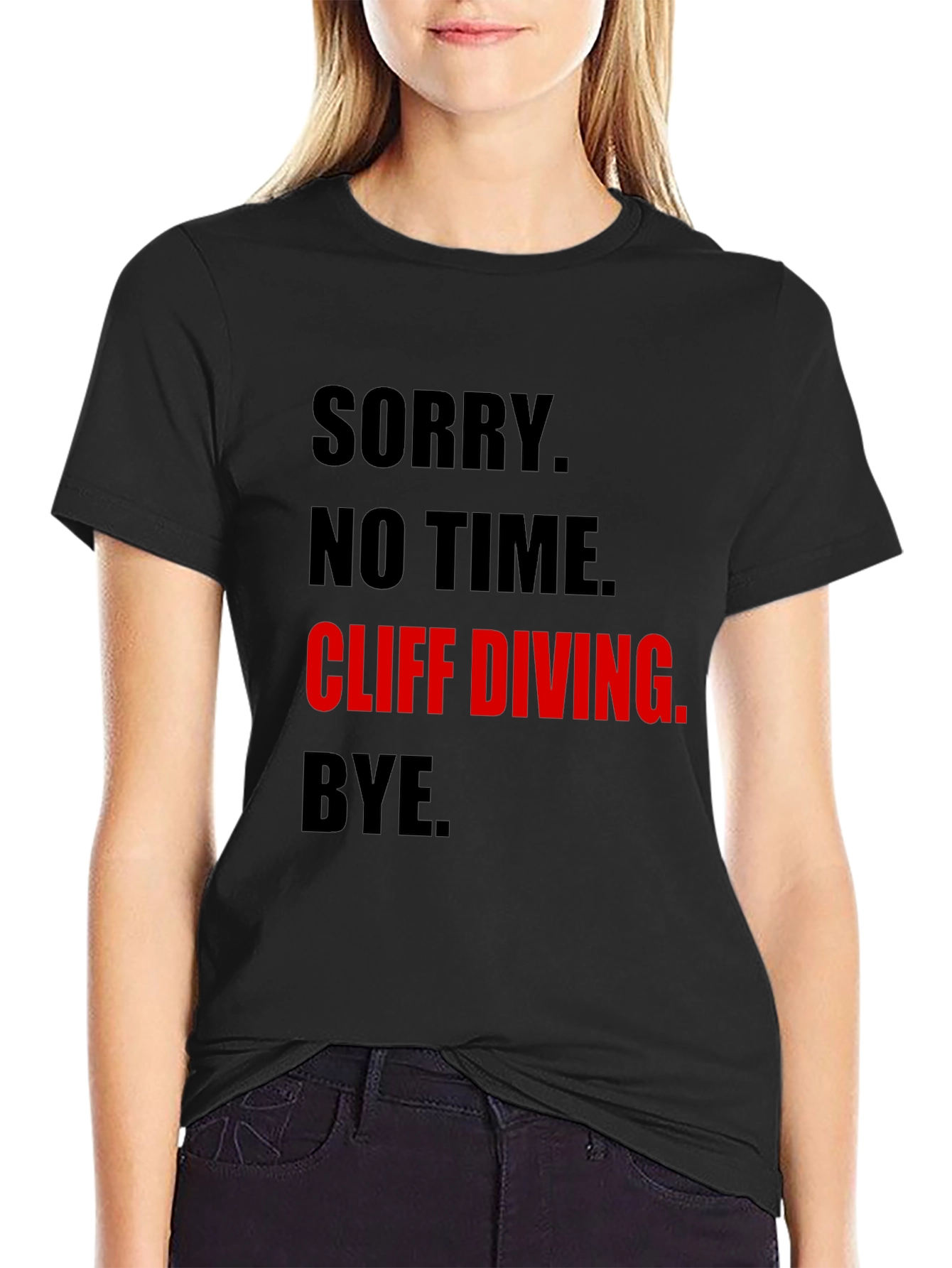 Cliff Diving Graphic Tee - Sorry No Time T-Shirt