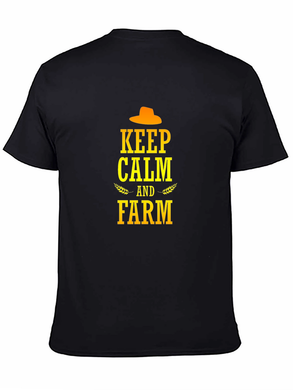 Keep Calm and Farm T-Shirt - Black Cotton Tee