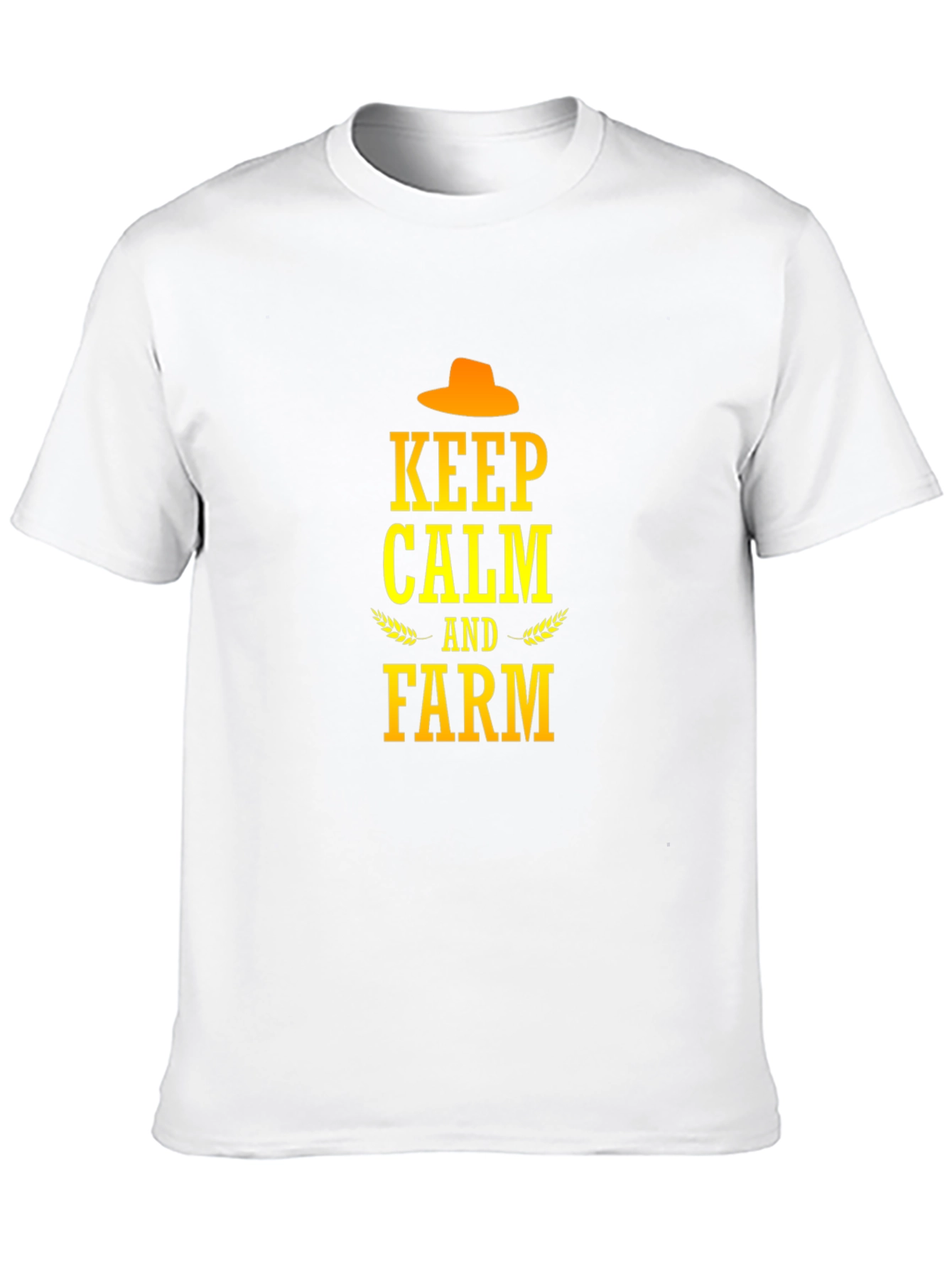 Keep Calm and Farm T-Shirt - Black Cotton Tee
