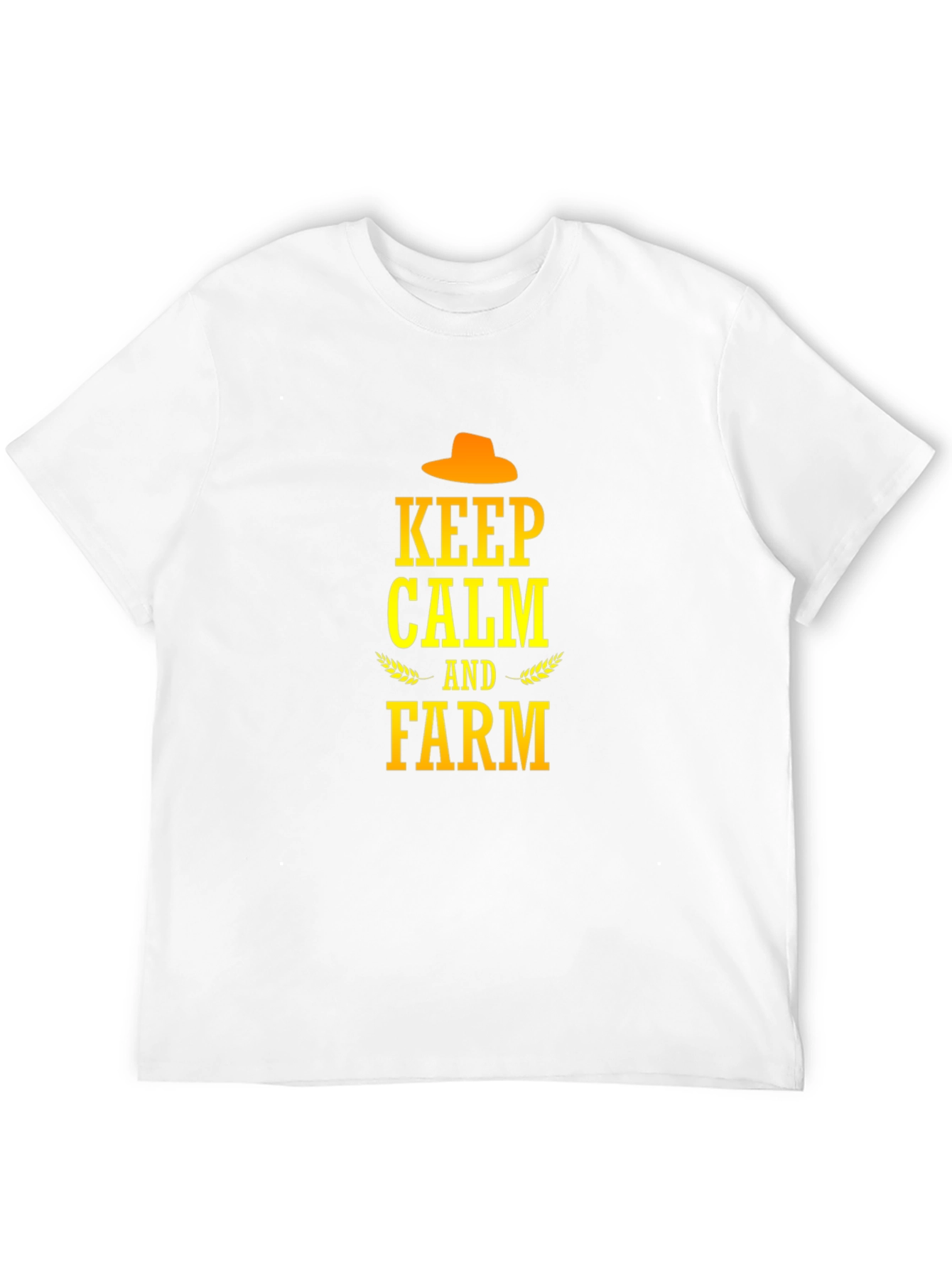 Keep Calm and Farm T-Shirt - Black Cotton Tee