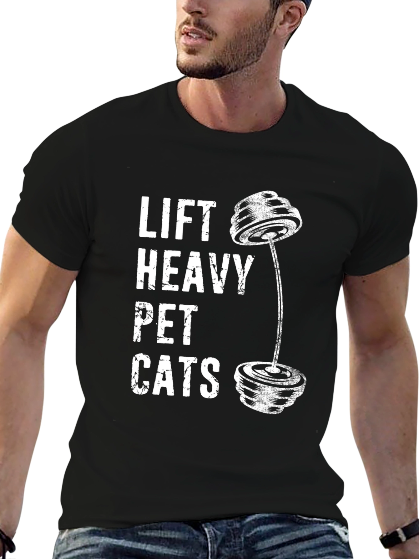 Lift Heavy Pet Cats Graphic Tee
