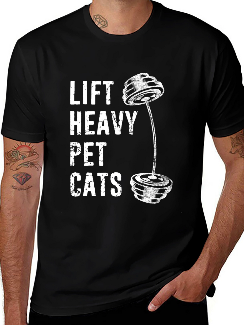 Lift Heavy Pet Cats Graphic Tee