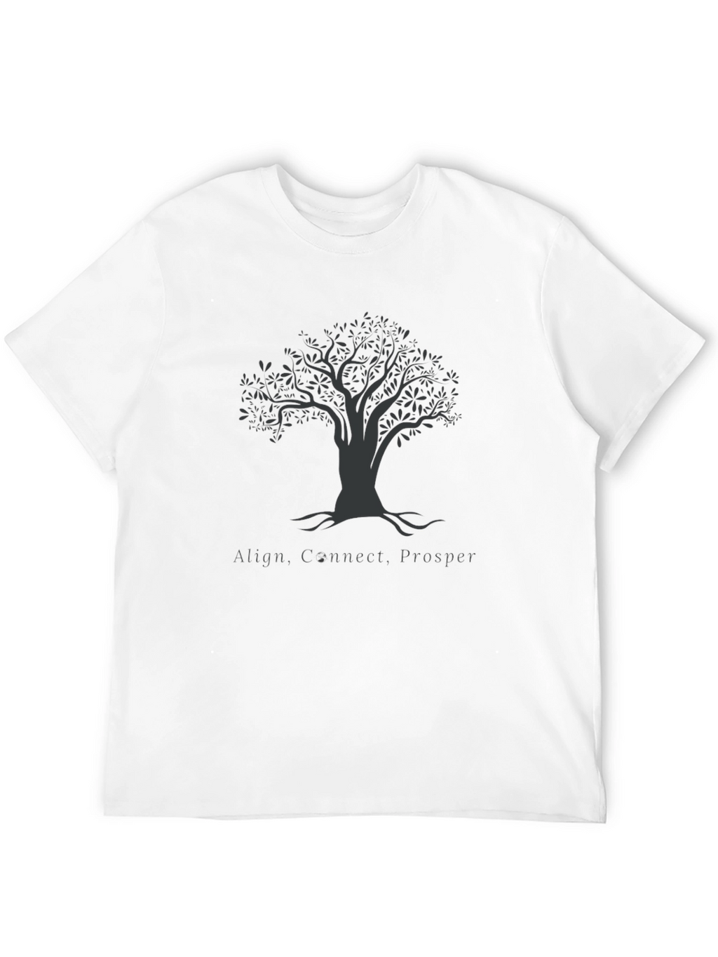 Mens Black Tree Graphic Tee - Align Connect Prosper