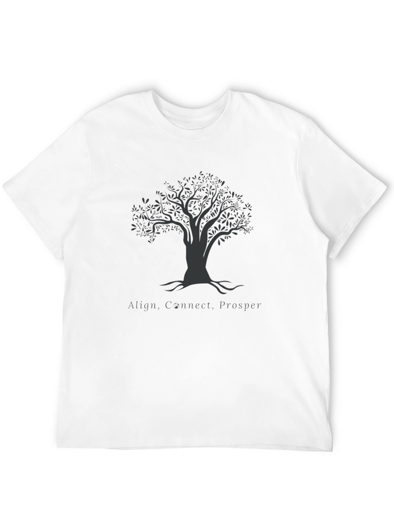 Mens Black Tree Graphic Tee - Align Connect Prosper