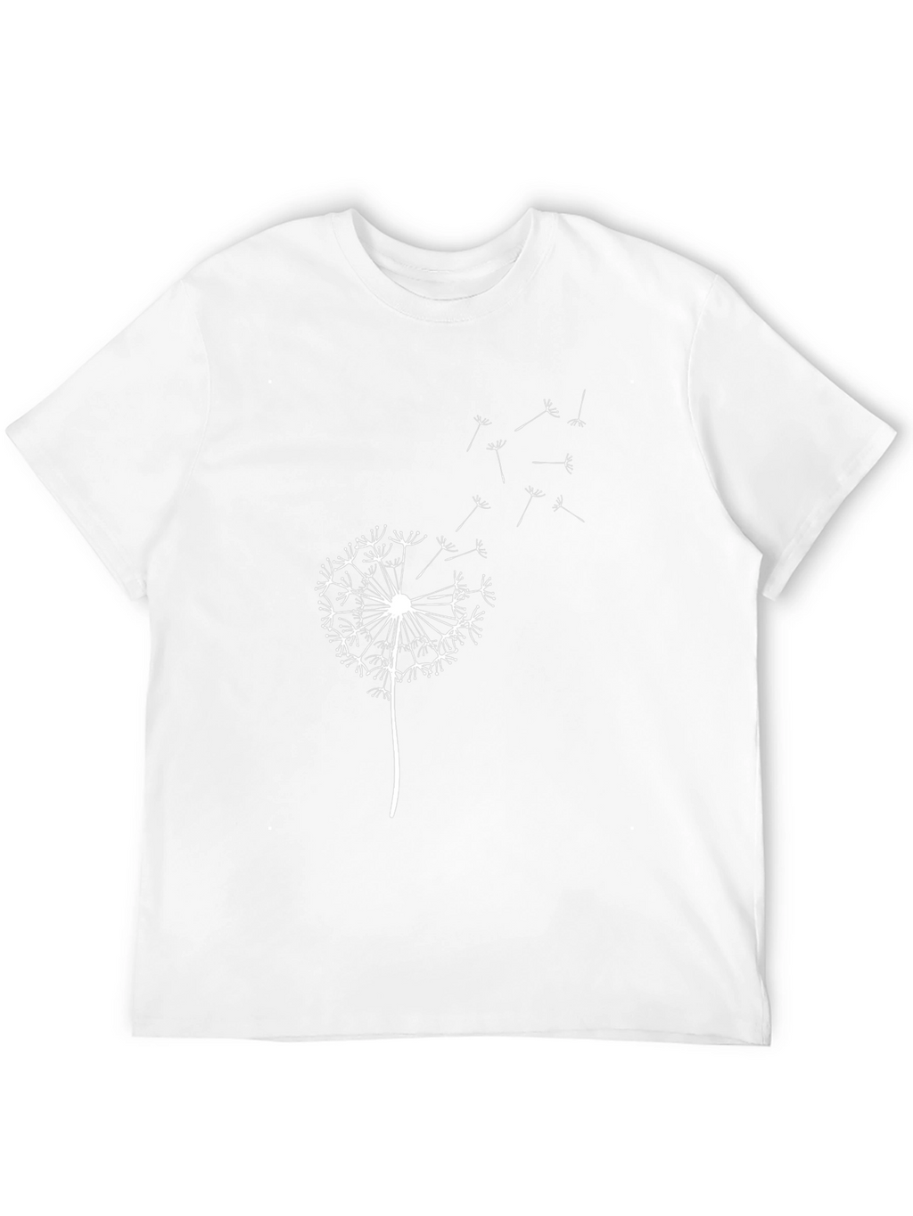 Dandelion Print Black T-Shirt