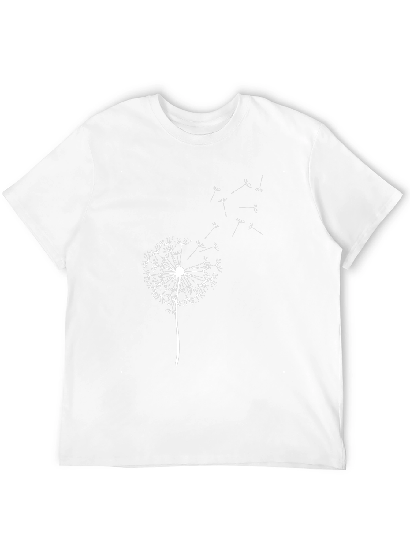 Dandelion Print Black T-Shirt