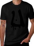Abstract Drip Art Black T-Shirt