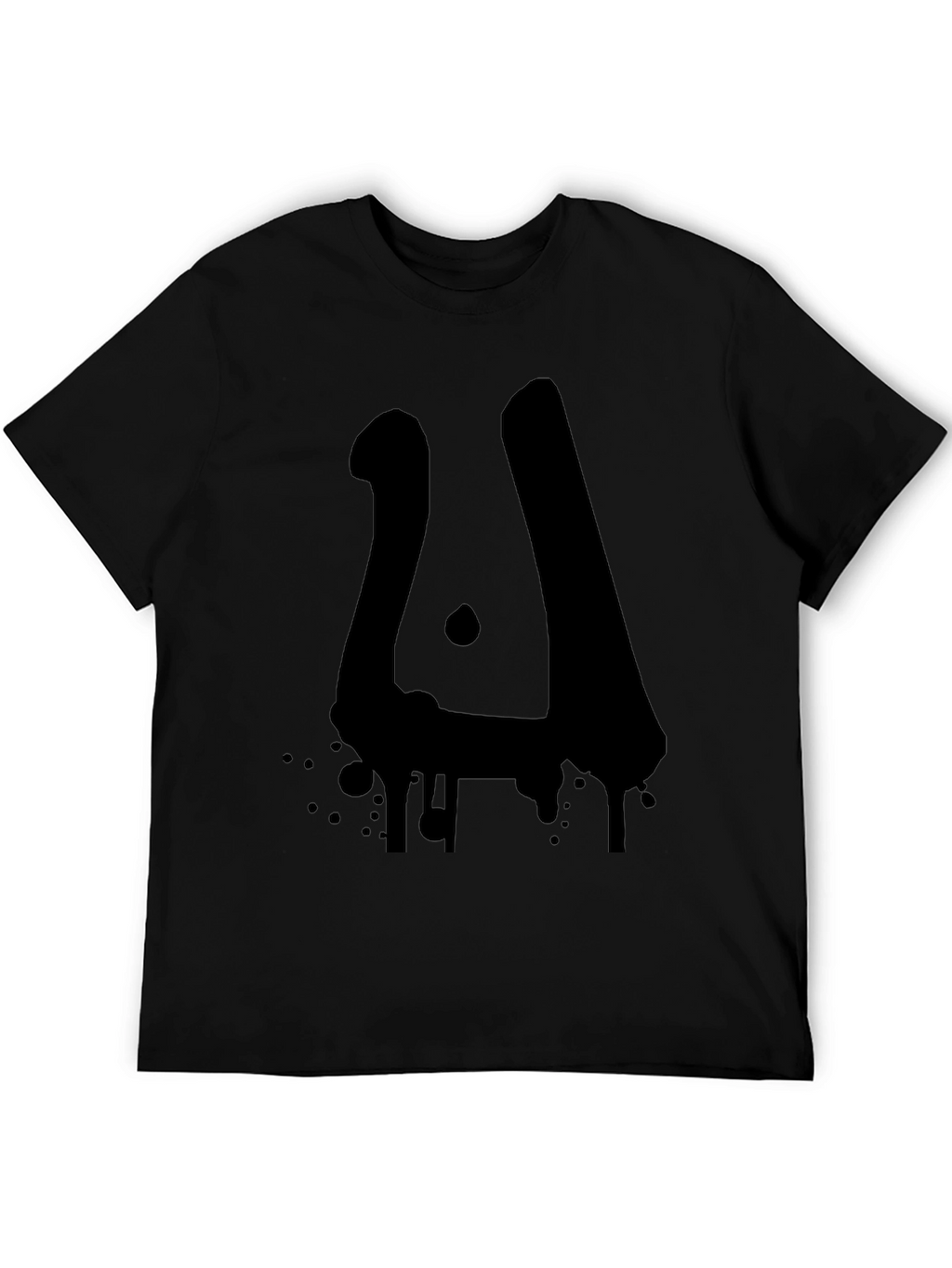 Abstract Drip Art Black T-Shirt
