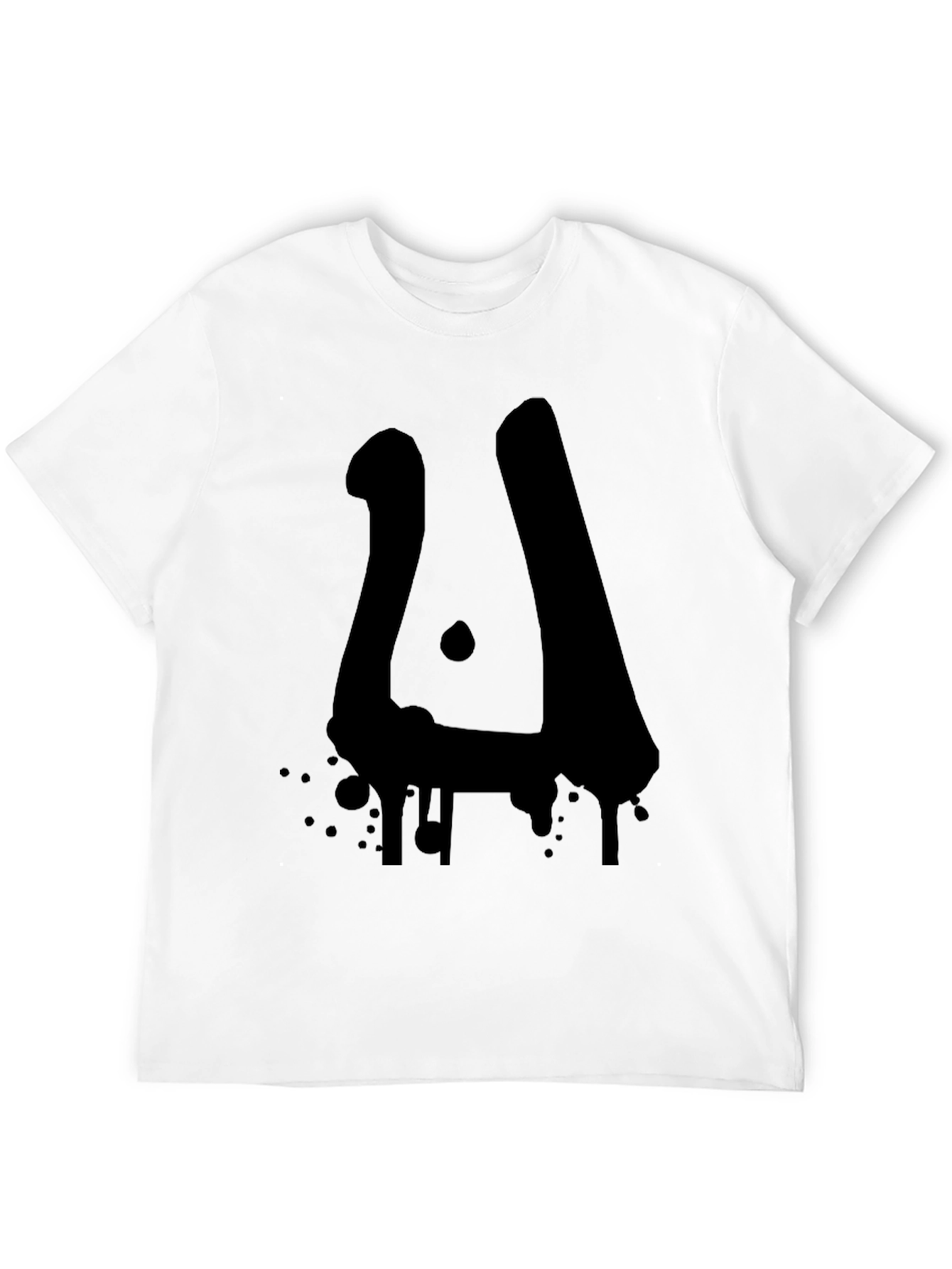 Abstract Drip Art Black T-Shirt