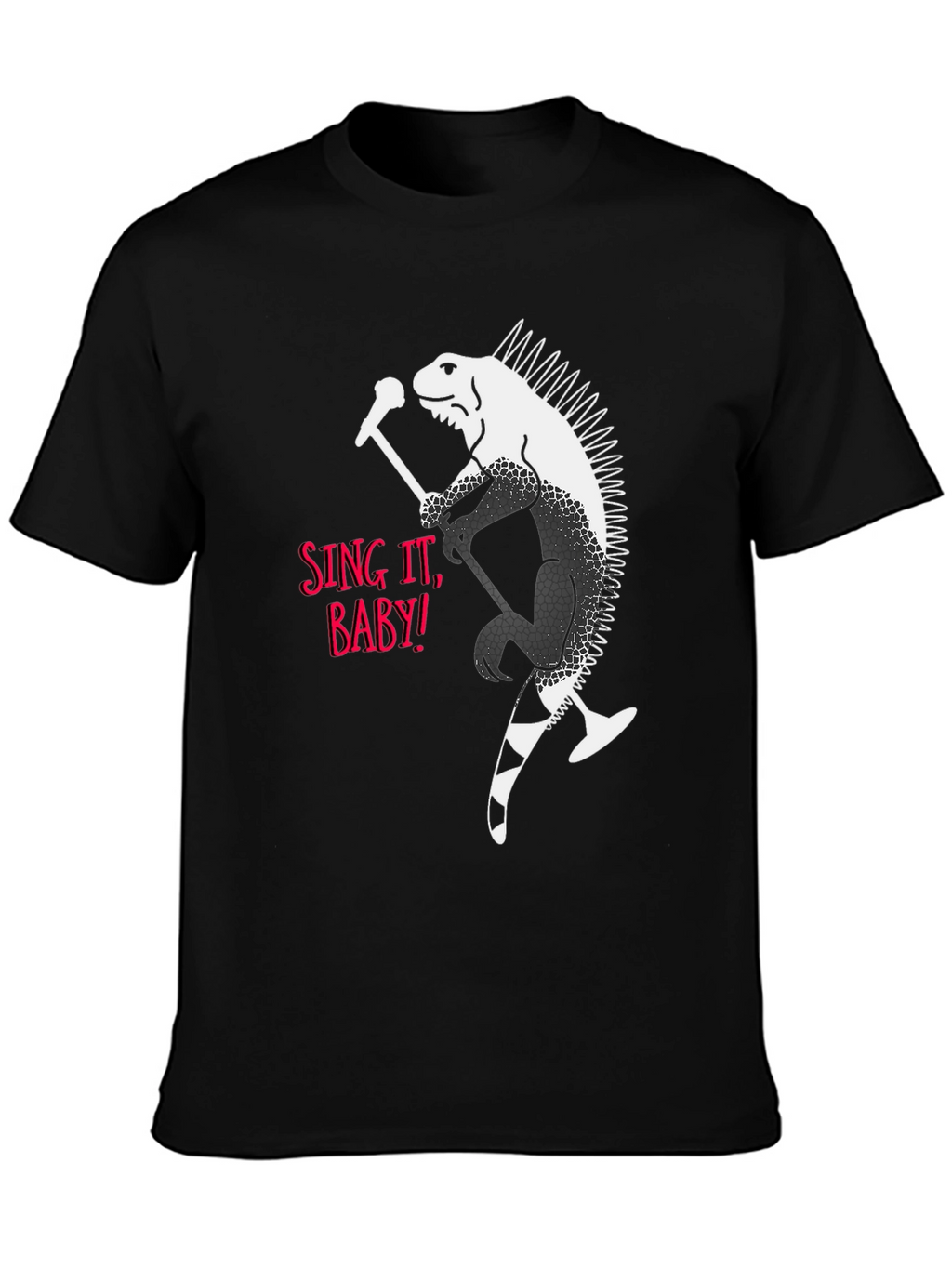 Iguana Rocker Graphic T-Shirt - Sing It Baby!
