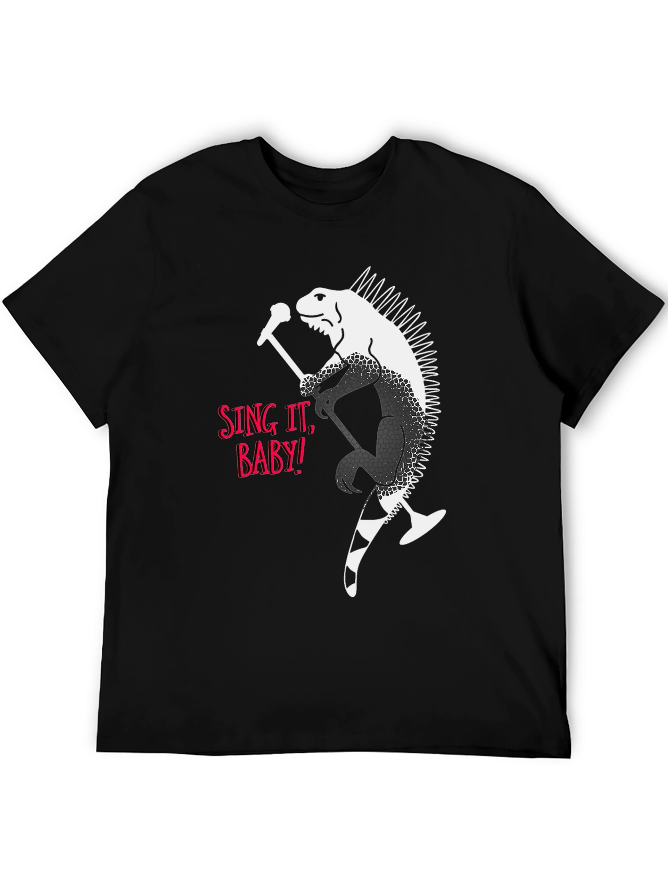 Iguana Rocker Graphic T-Shirt - Sing It Baby!