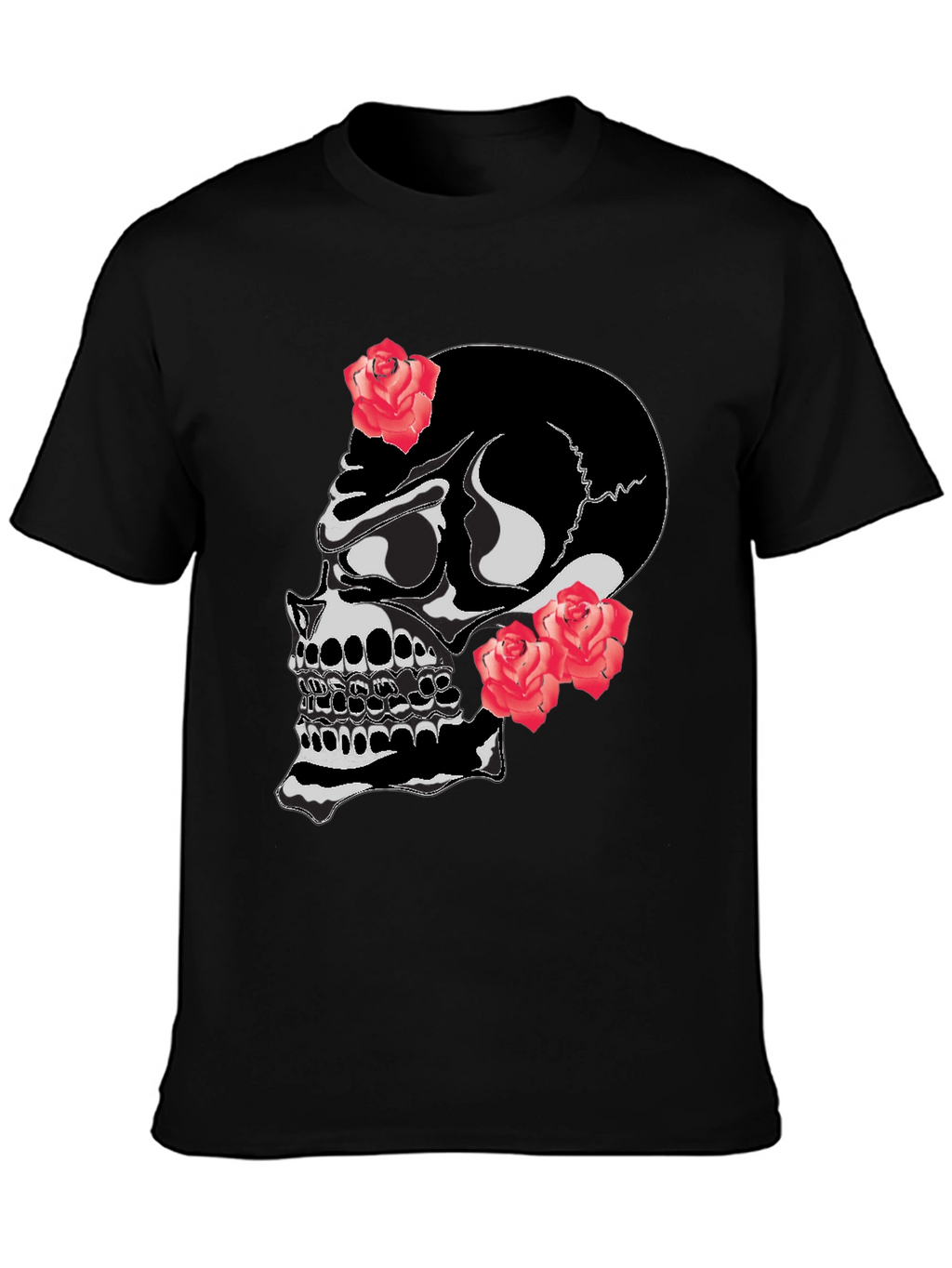 Skull & Roses Graphic T-Shirt