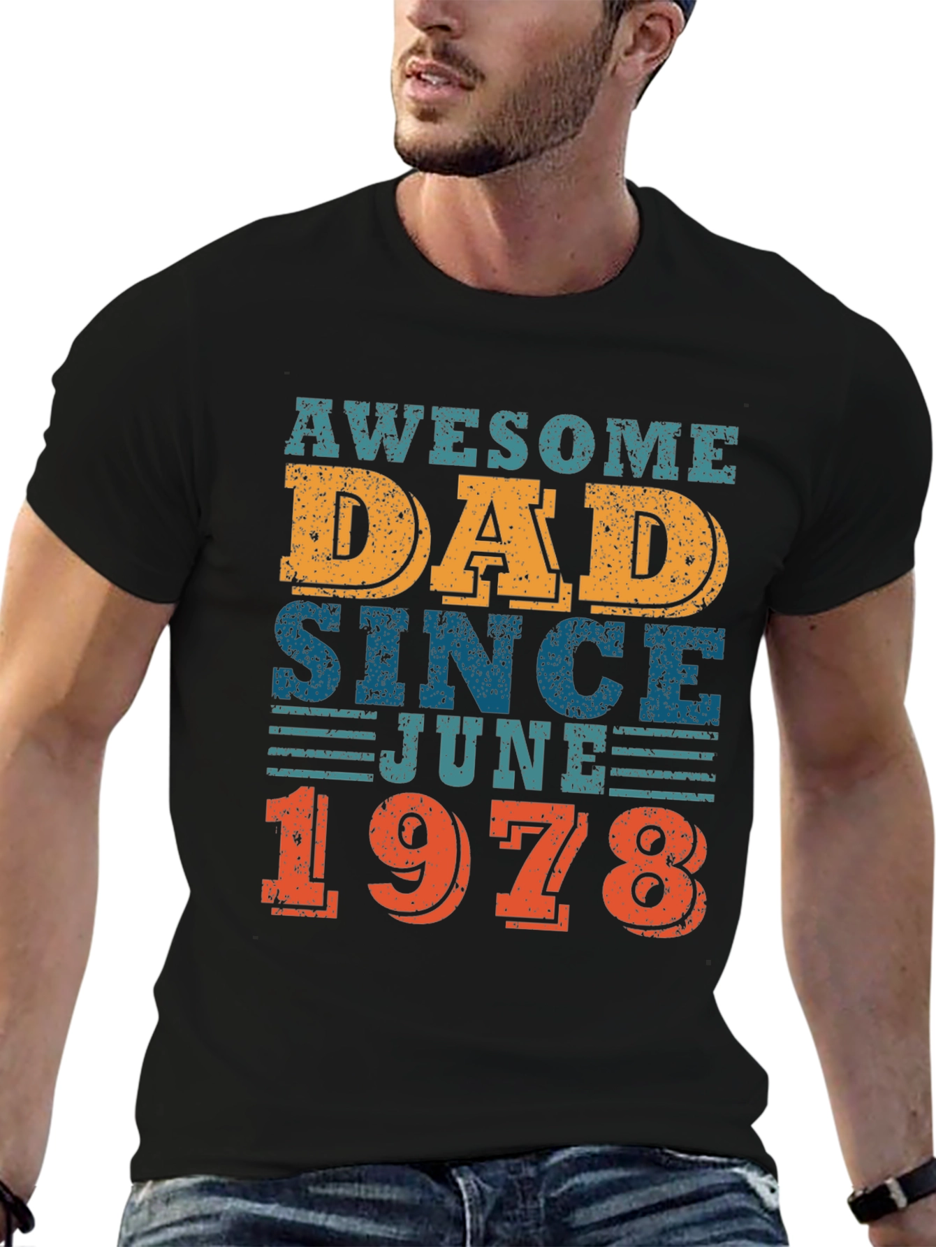 Awesome Dad Since June 1978 - Graphic T-Shirt