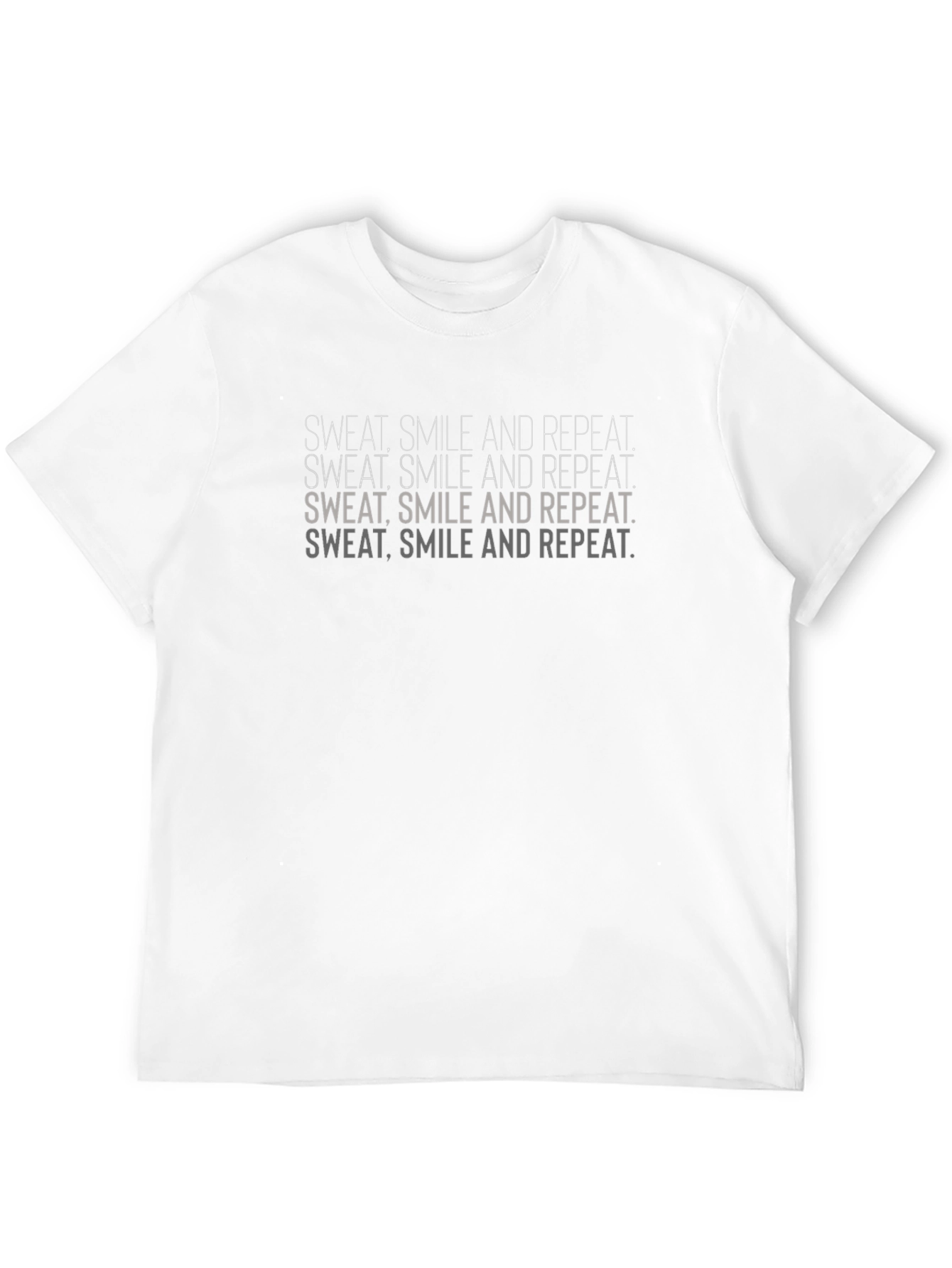 Sweat Smile Repeat T-Shirt - Motivational Gym Apparel