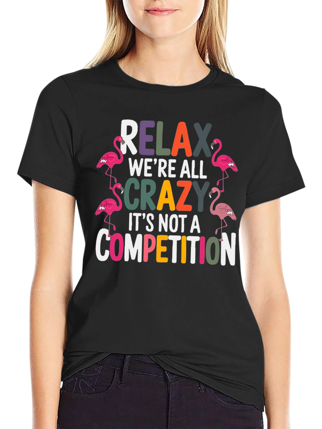 Relax Crazy Flamingo T-Shirt