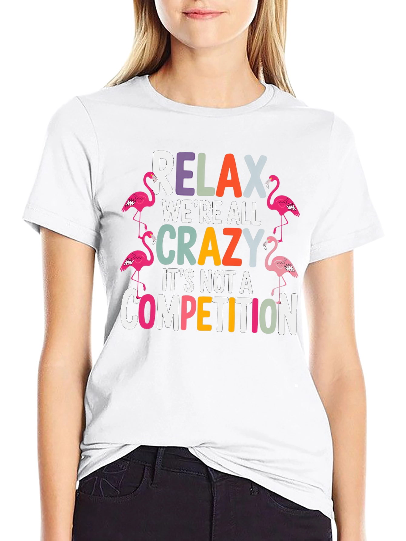 Relax Crazy Flamingo T-Shirt